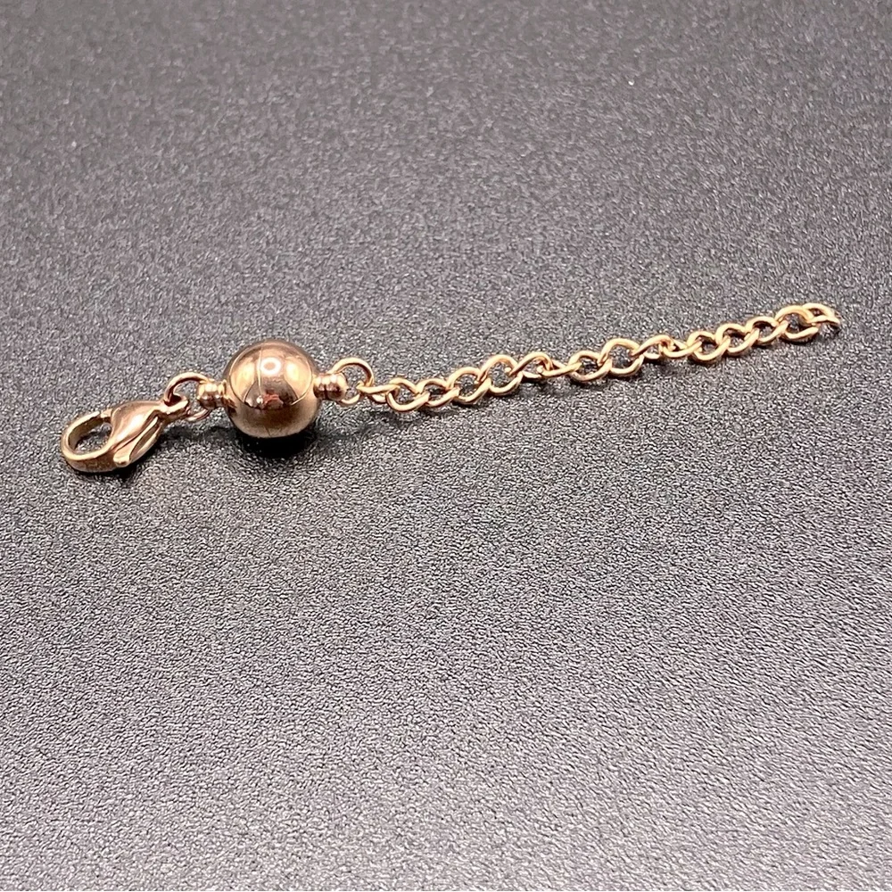 Rose Gold Stainless Steel and Shell Pearl Necklace 4 Piece Set Ever True - Picture 12 of 14